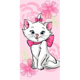 Disney Marie cica Pink Flower fürdőlepedő, strand törölköző