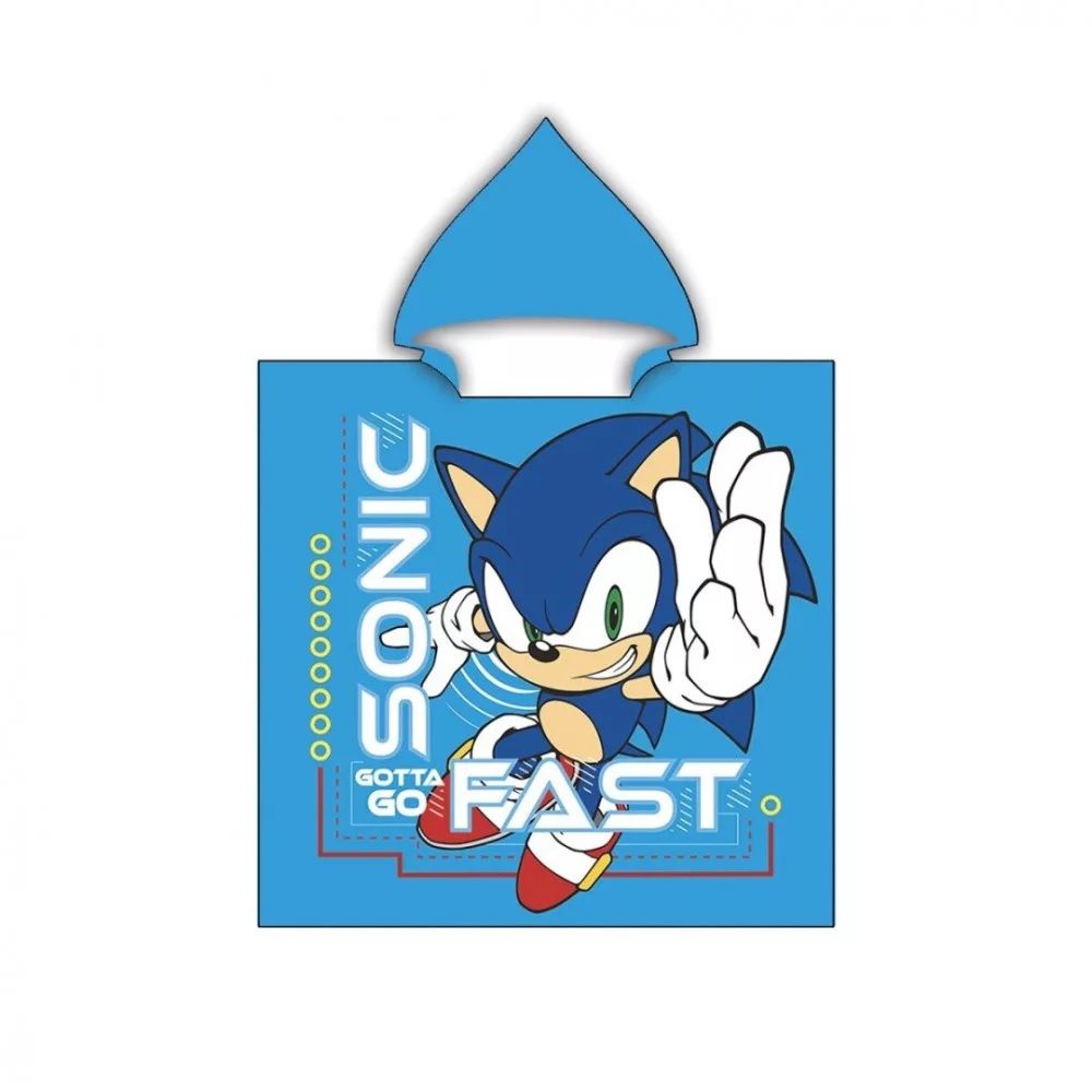 Sonic a sündisznó strand törölköző poncsó