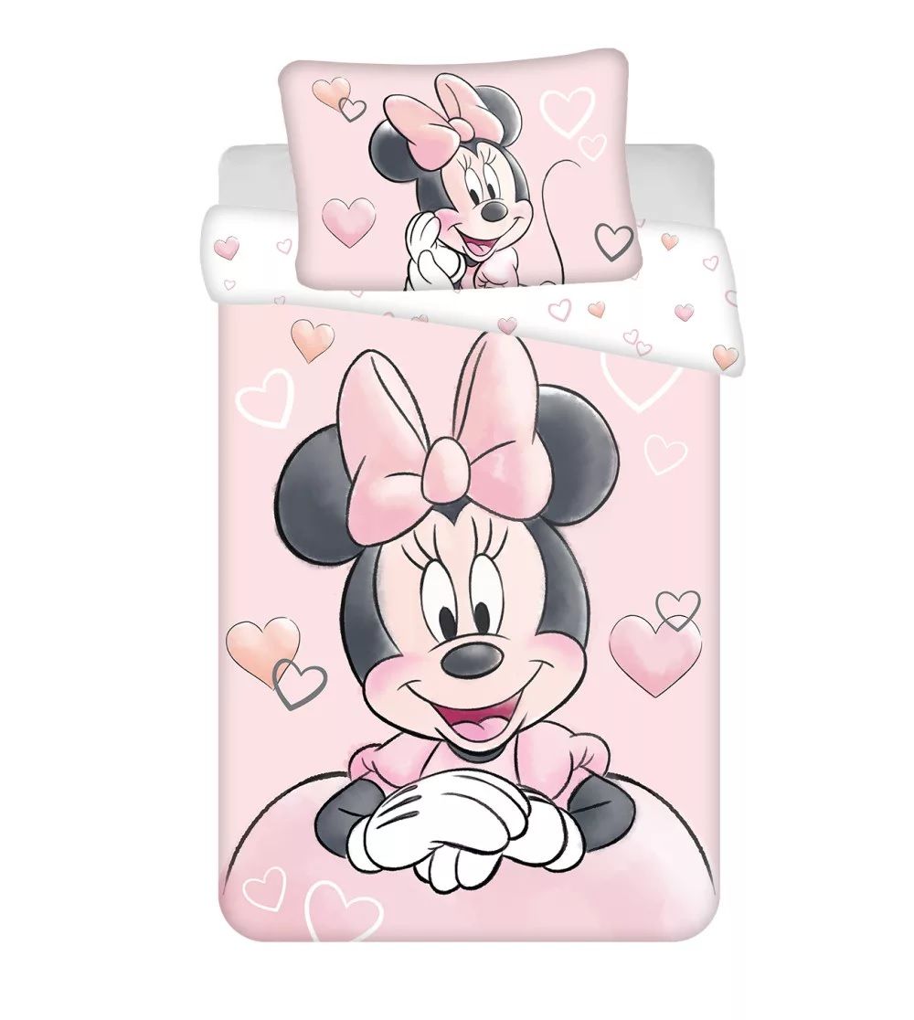 Minnie Powder pink gyerek ágyneműhuzat