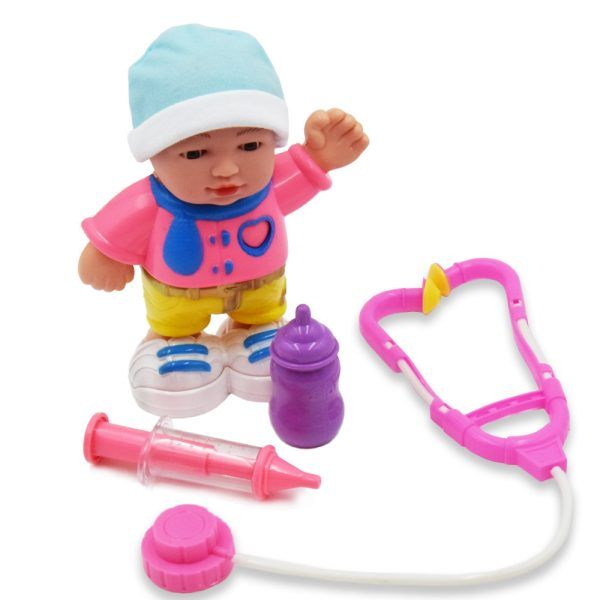 Berni az interaktív baba élethű hanghatásokkal, orvosi eszközökkel és cumival 